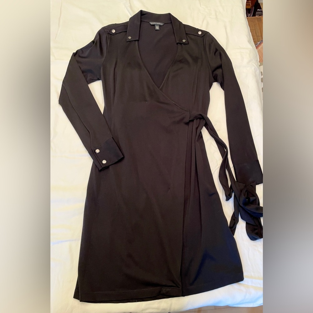 Banana Republic Black Wrap Dress